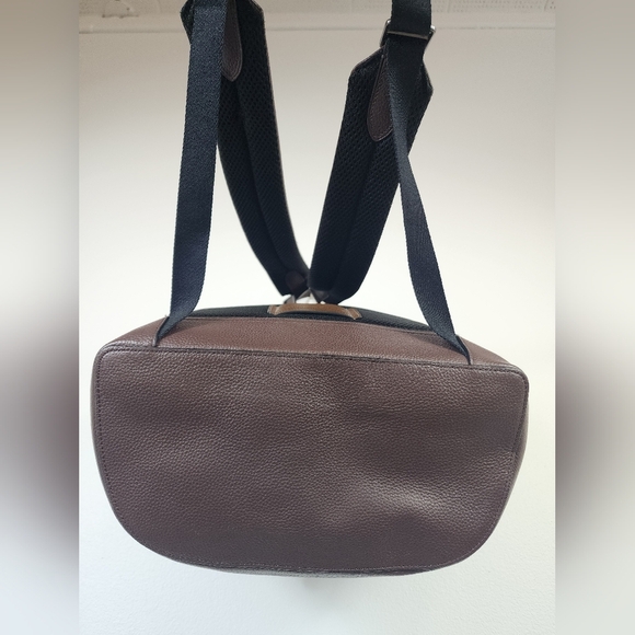 Coach Women's Hudson Browns Leather & Canvas Backpack Flap Drawstring Adj Straps - Picture 13 of 16